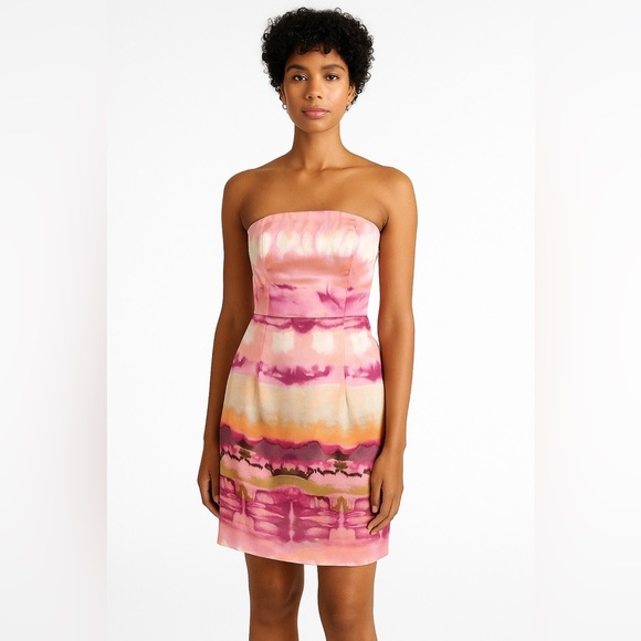 Banana Republic 100% silk strapless mini dress NWT , sz 4 petite - Picture 1 of 8